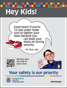 TSA checkpoint guidelines for children 12 and under